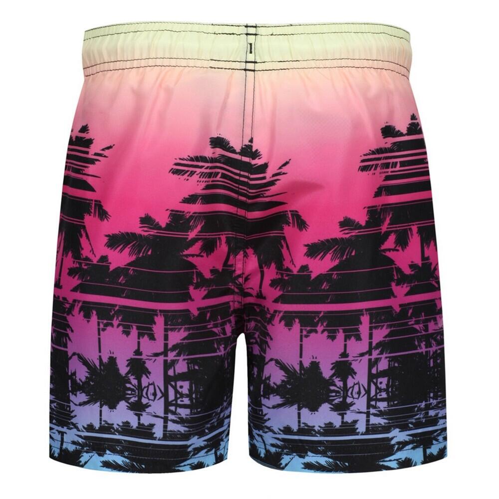 Boys Palm Tree Swim Shorts (Pink) 2/4