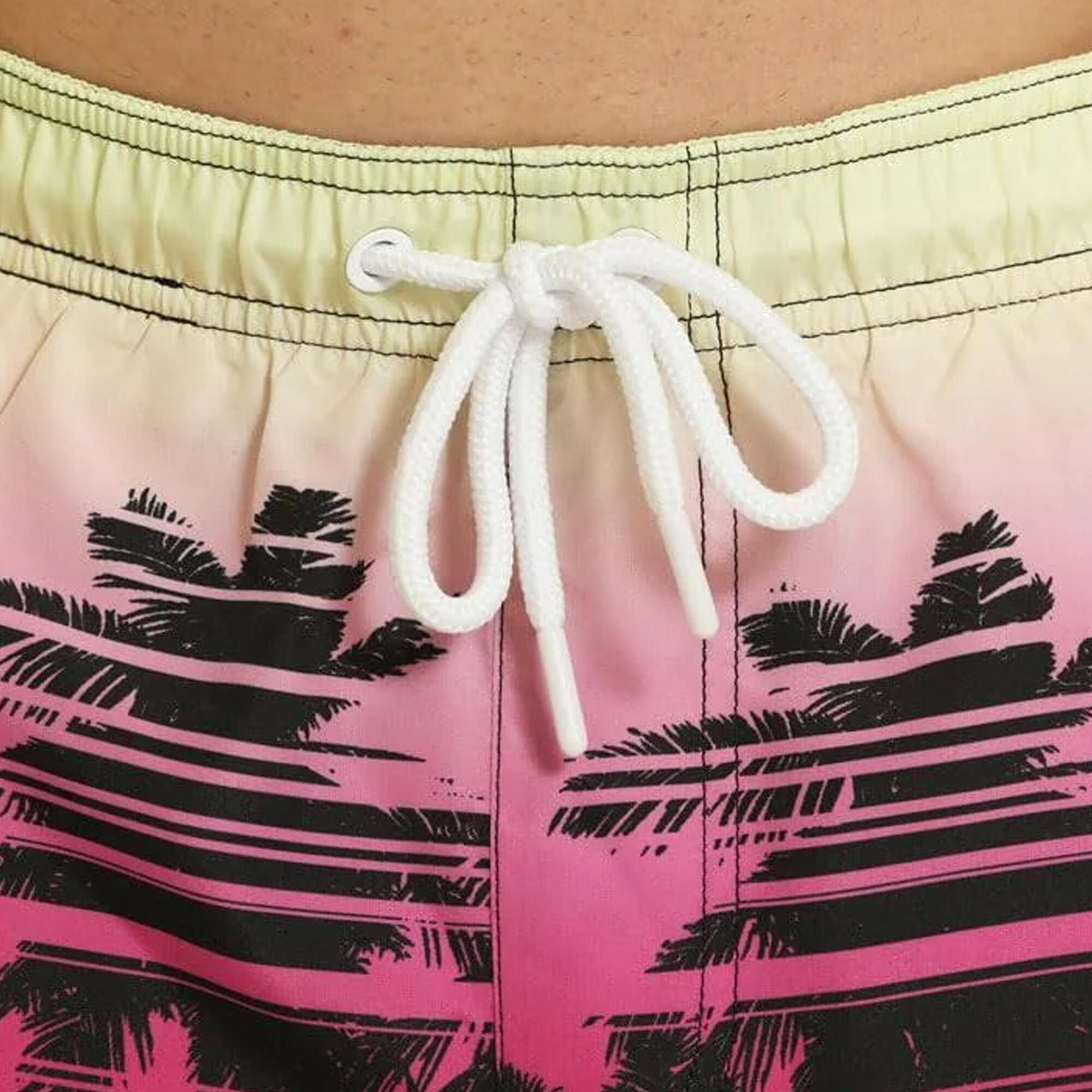 Boys Palm Tree Swim Shorts (Pink) 4/4