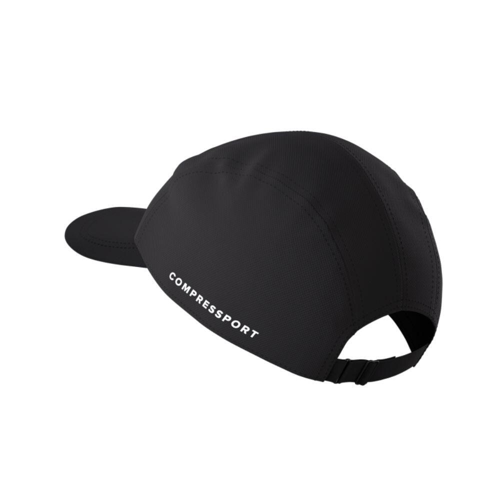 Gorra running 5 Panel Black running Unisex Negro Compressport 2/3