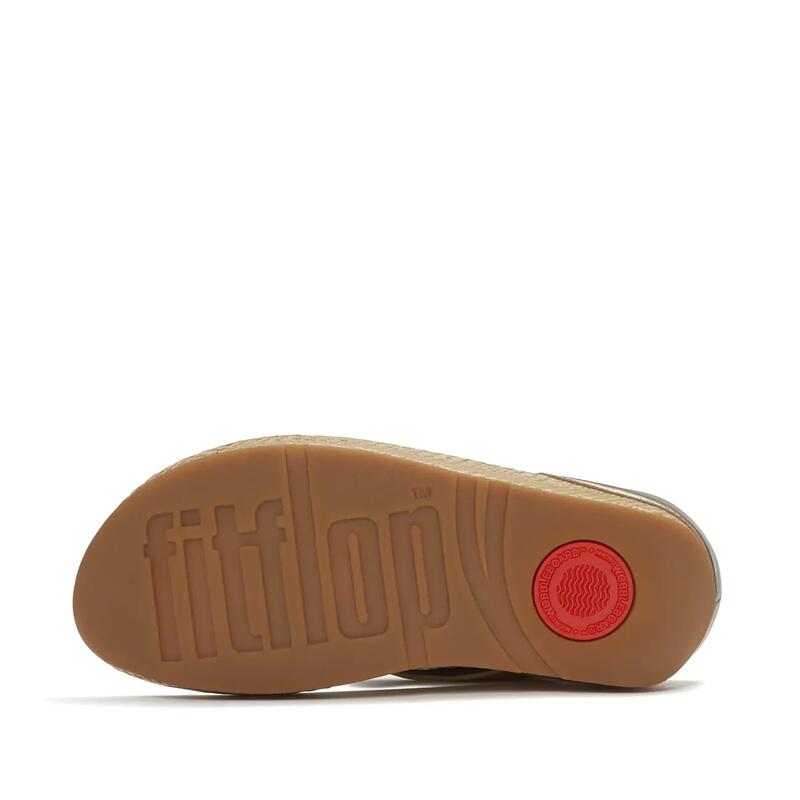 FITFLOP FitFlop Lulu Lux Graphic-Weave Leather Toe-Post Sandals  PLATINO 40