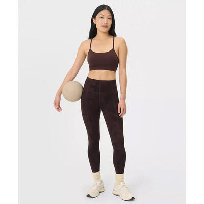 Sweaty betty super soft yoga leggings broek sable bruin spuitverf xl