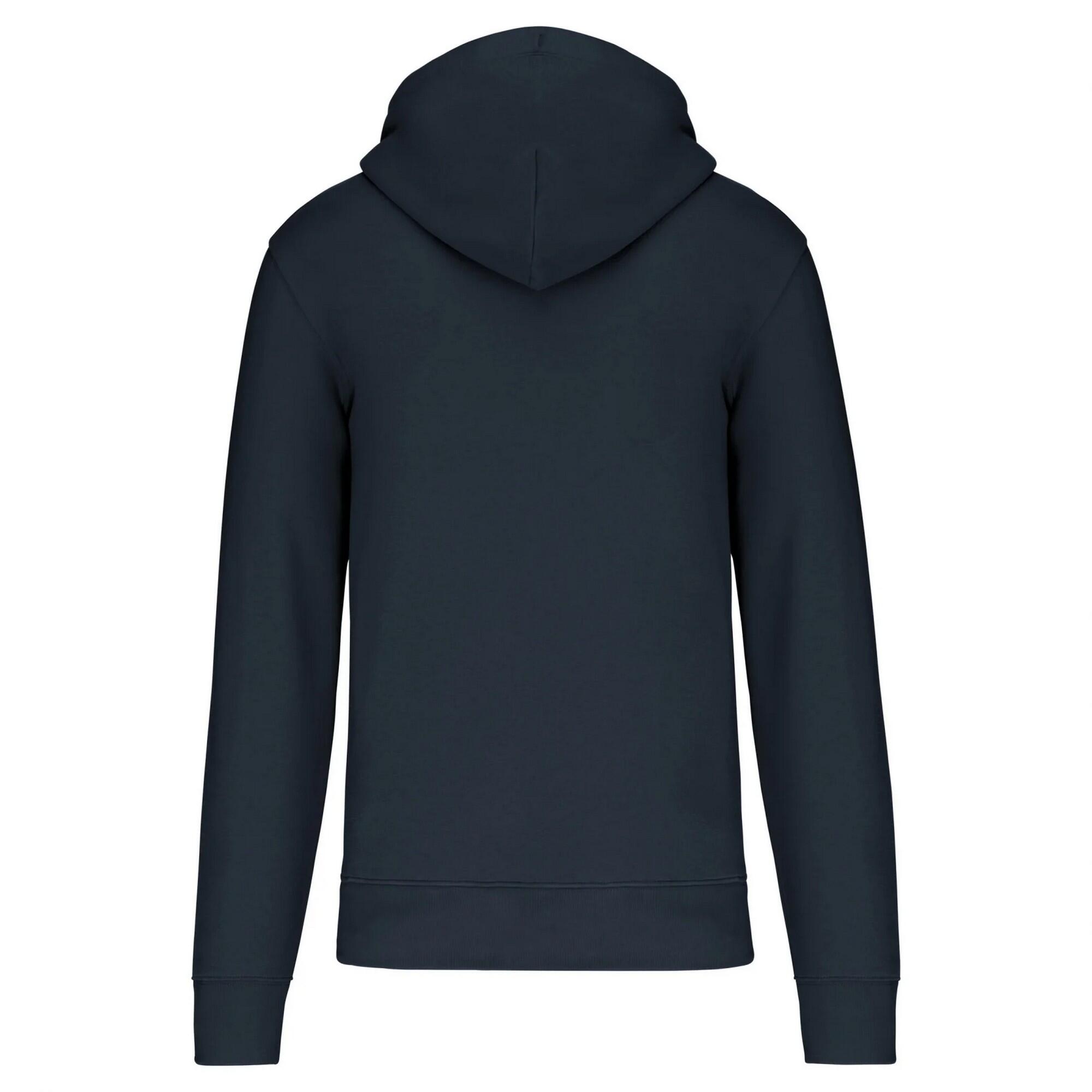 Felpa Con Cappuccio E Zip Intera Uomo Kariban Blu Navy 2/3