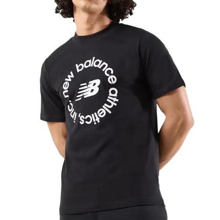 New Balance Herren T-Shirt Schwarz/Weiß MT43907