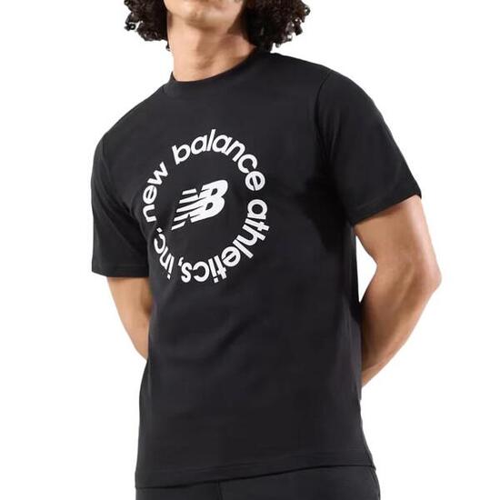 New Balance Herren T-Shirt Schwarz/Weiß MT43907