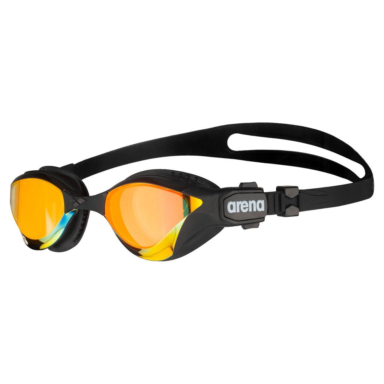 Arena Cobra Tri Swipe Mirrored Goggles - Yellow Copper / Black 1/4