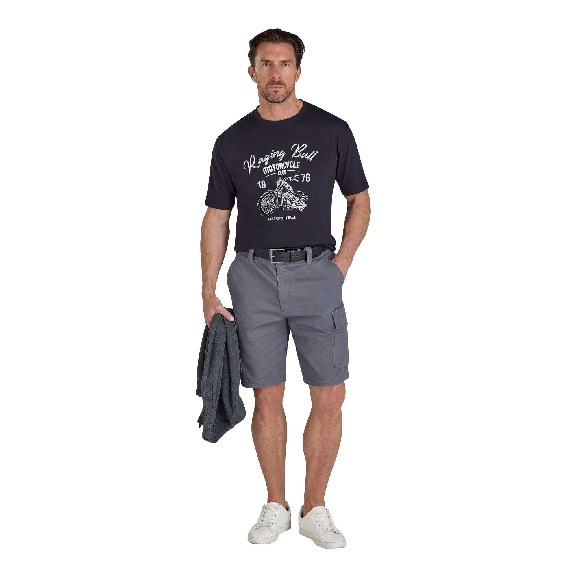 Short À Poches CLASSIC Homme (Gris) 4/4