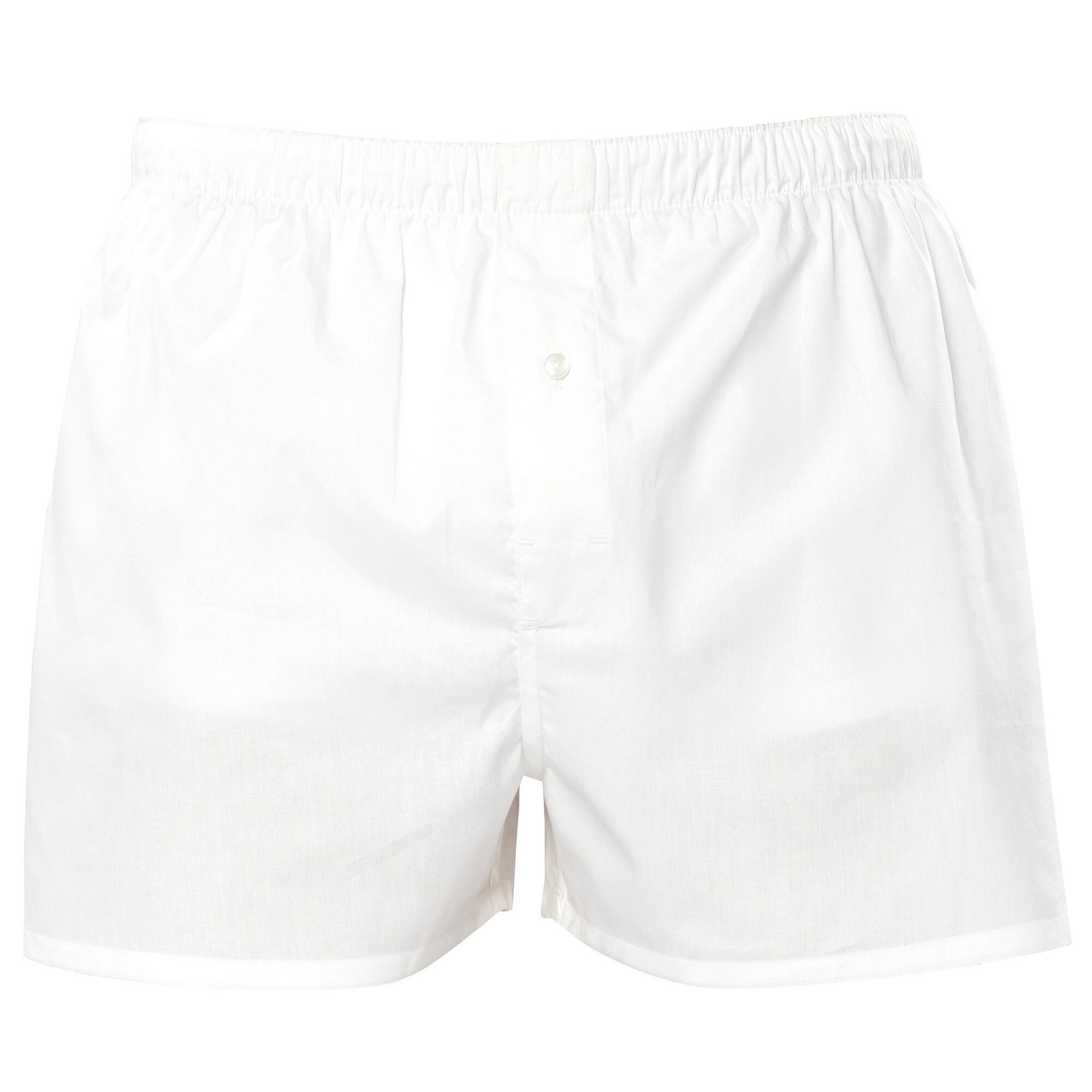 Caleçon Uni Élastiqué Homme (Blanc) 2/2