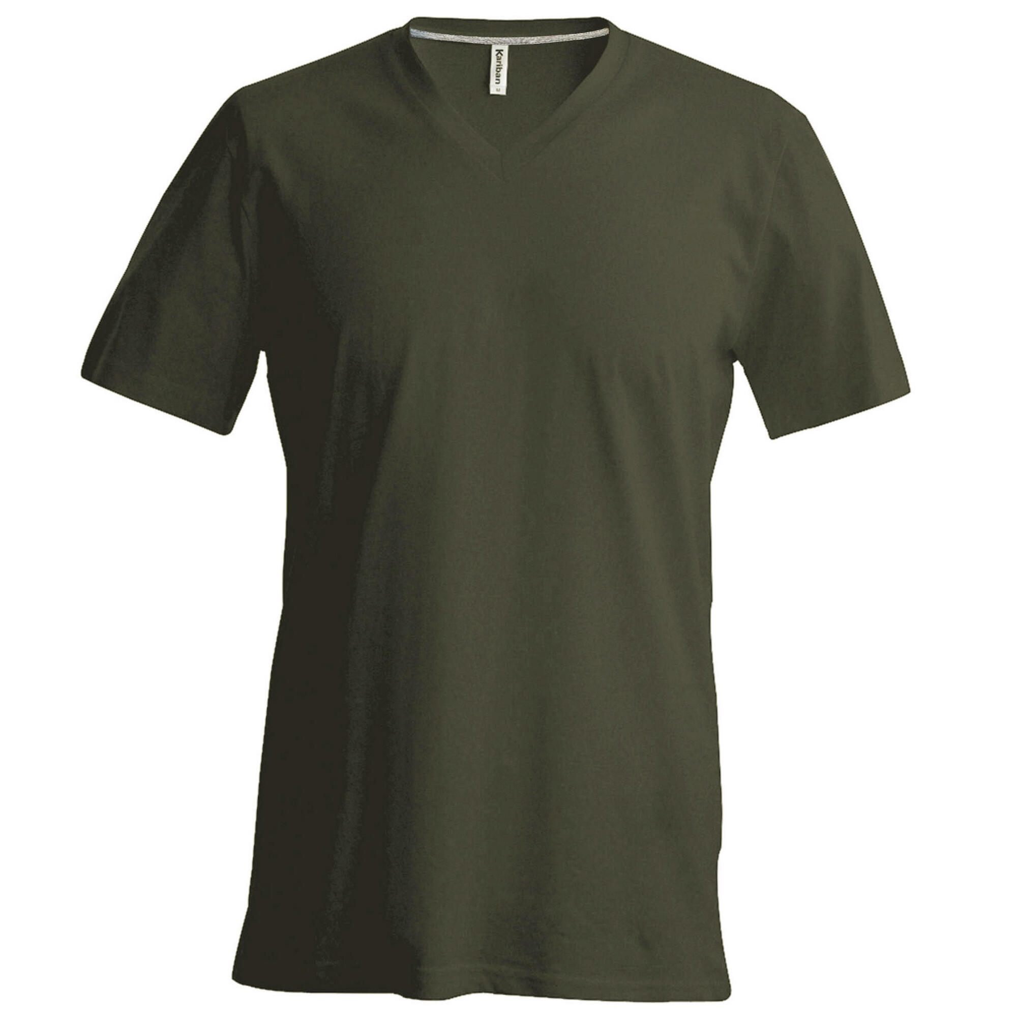 TShirt Slim Fit VAusschnitt Herren Khaki 2/2