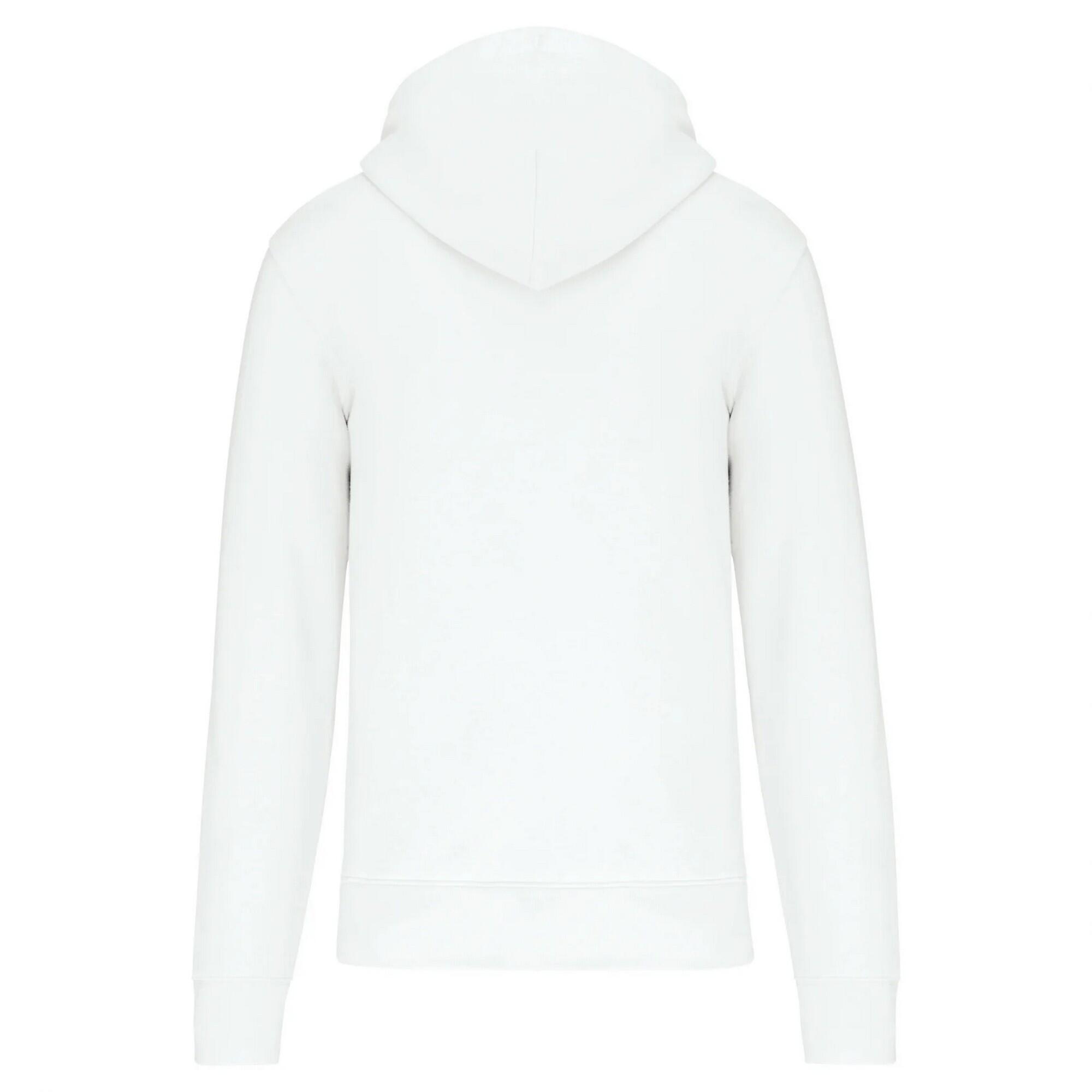 Felpa Con Cappuccio E Zip Intera Uomo Kariban Bianco 2/3