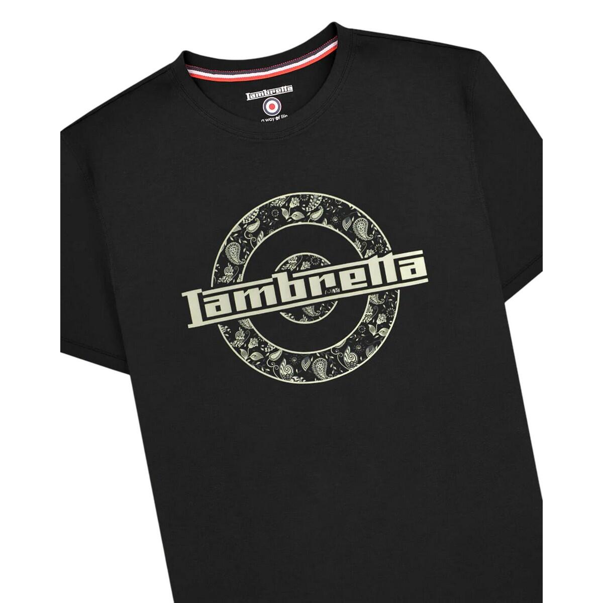 Mens Paisley Target TShirt (Black) 3/3