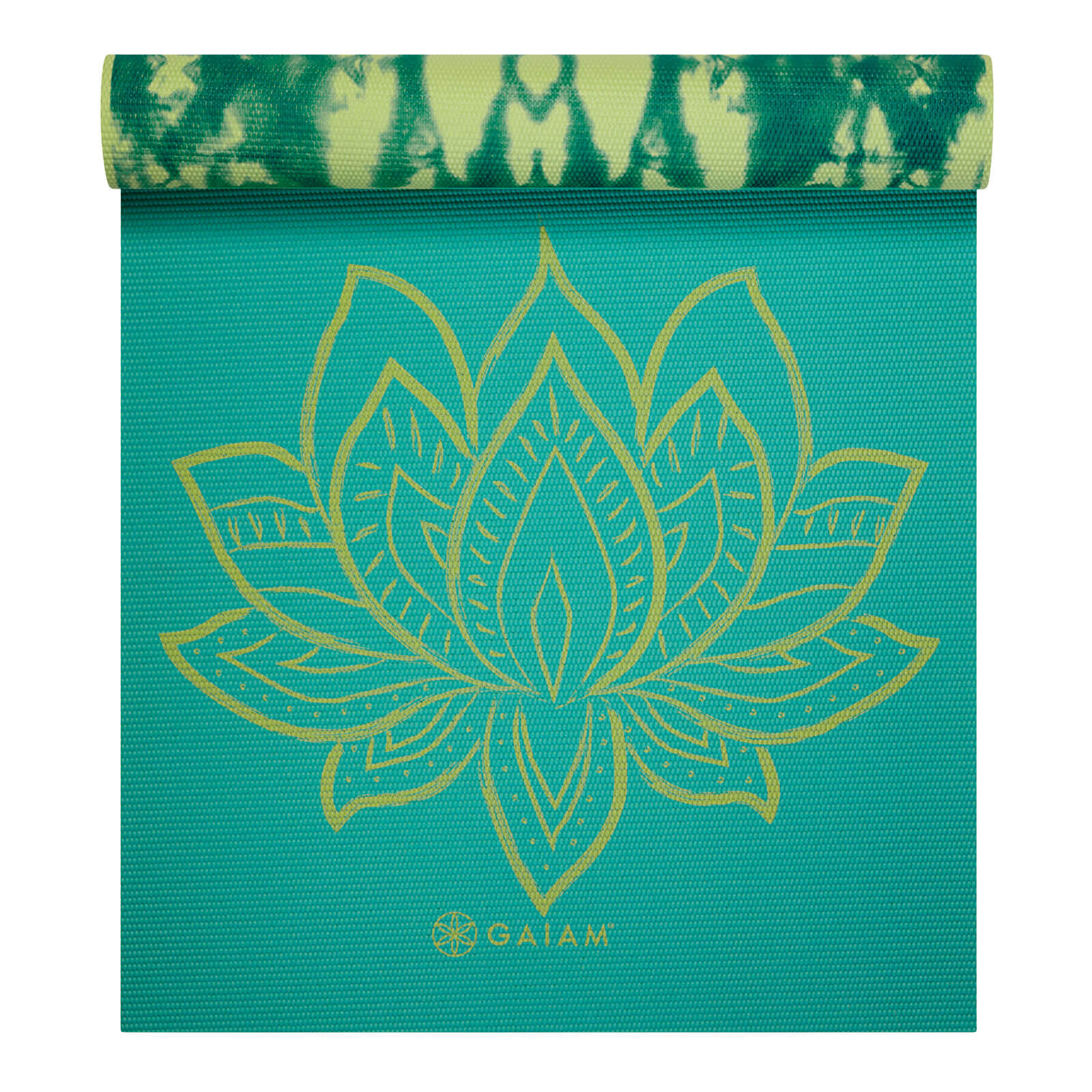 Gaiam Turquoise Premium Reversible Lotus Yoga Mat 6mm 3/7