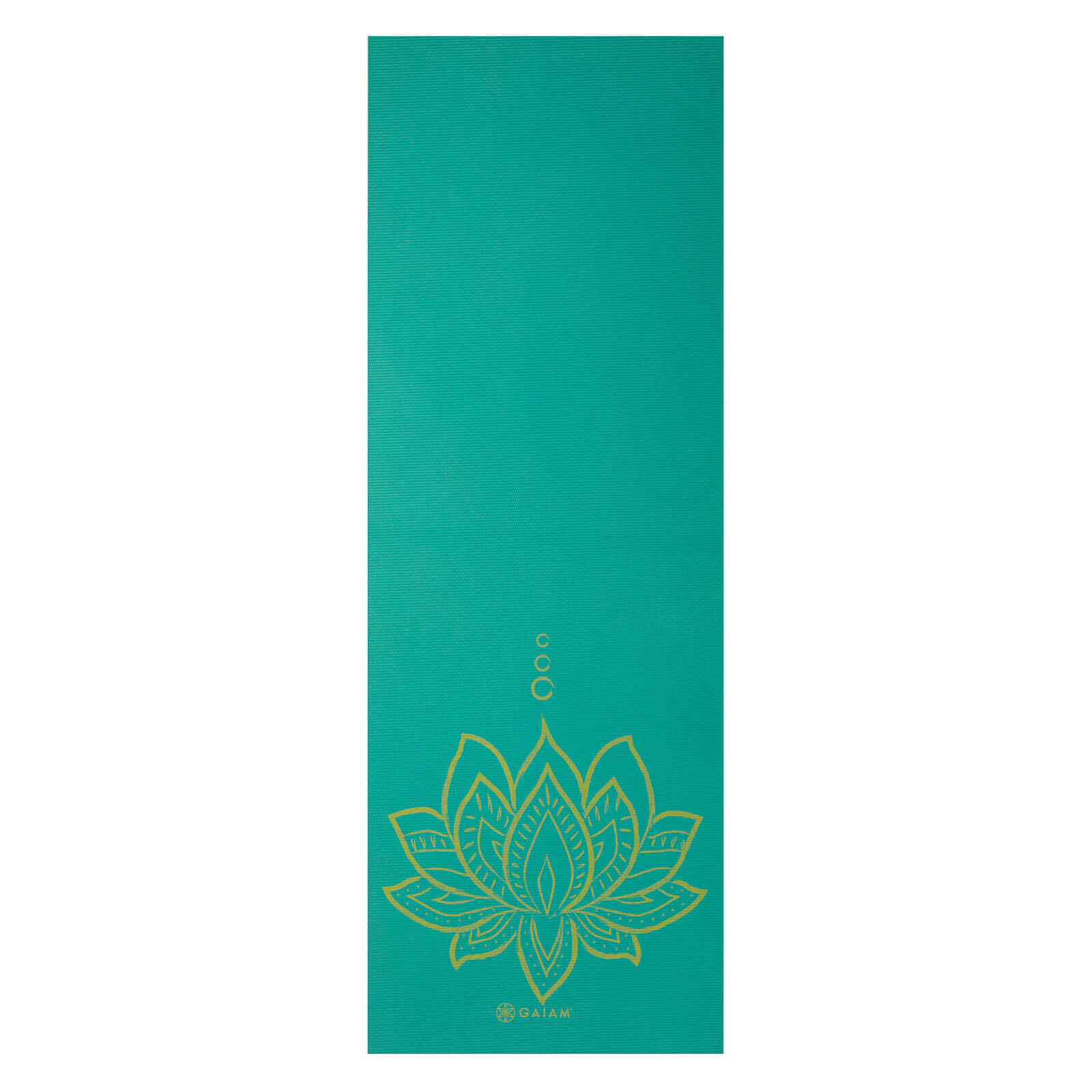 Gaiam Turquoise Premium Reversible Lotus Yoga Mat 6mm 4/7