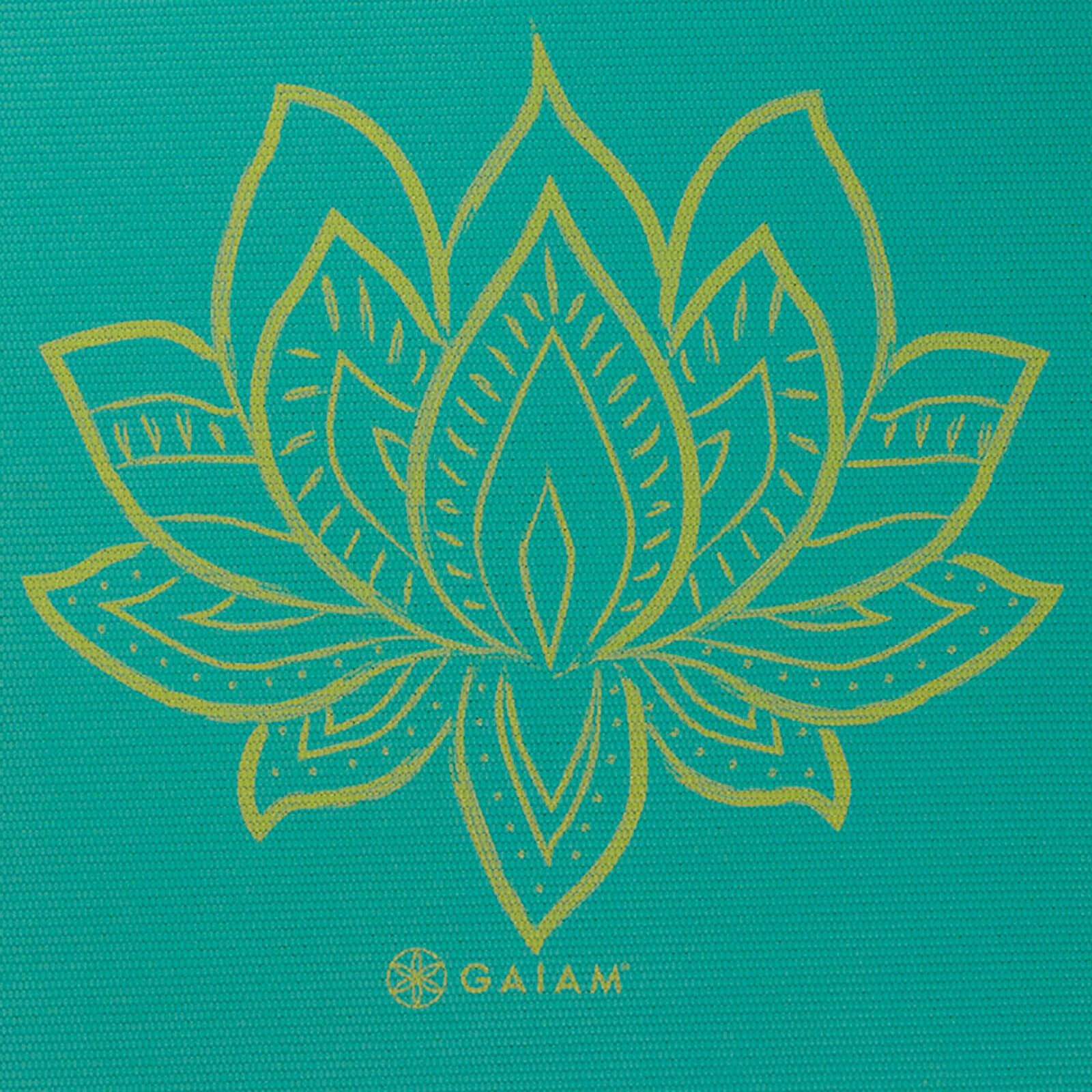 Gaiam Turquoise Premium Reversible Lotus Yoga Mat 6mm 5/7