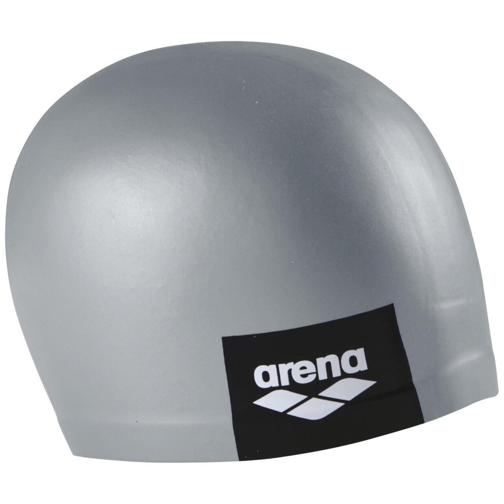 Arena Logo Moulded Swim Cap - Grey 3/3