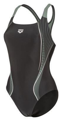 Costume da bagno Arena Control Pro Back Nero/Verde Donna 5/5