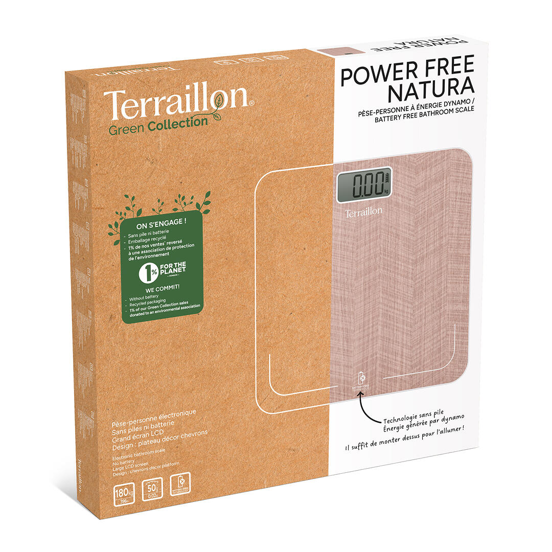 Pèse personne sans piles ni batteries - TERRAILLON - POWER FREE NATURA CHEVRON 6/6