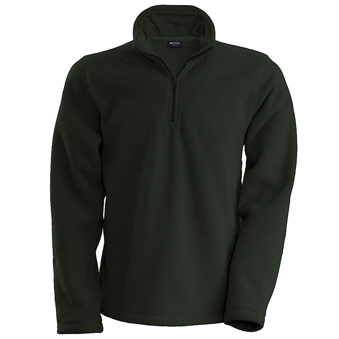 Maglione In Pile Con Mini Zip Uomo Kariban Grigio Scuro 2/2