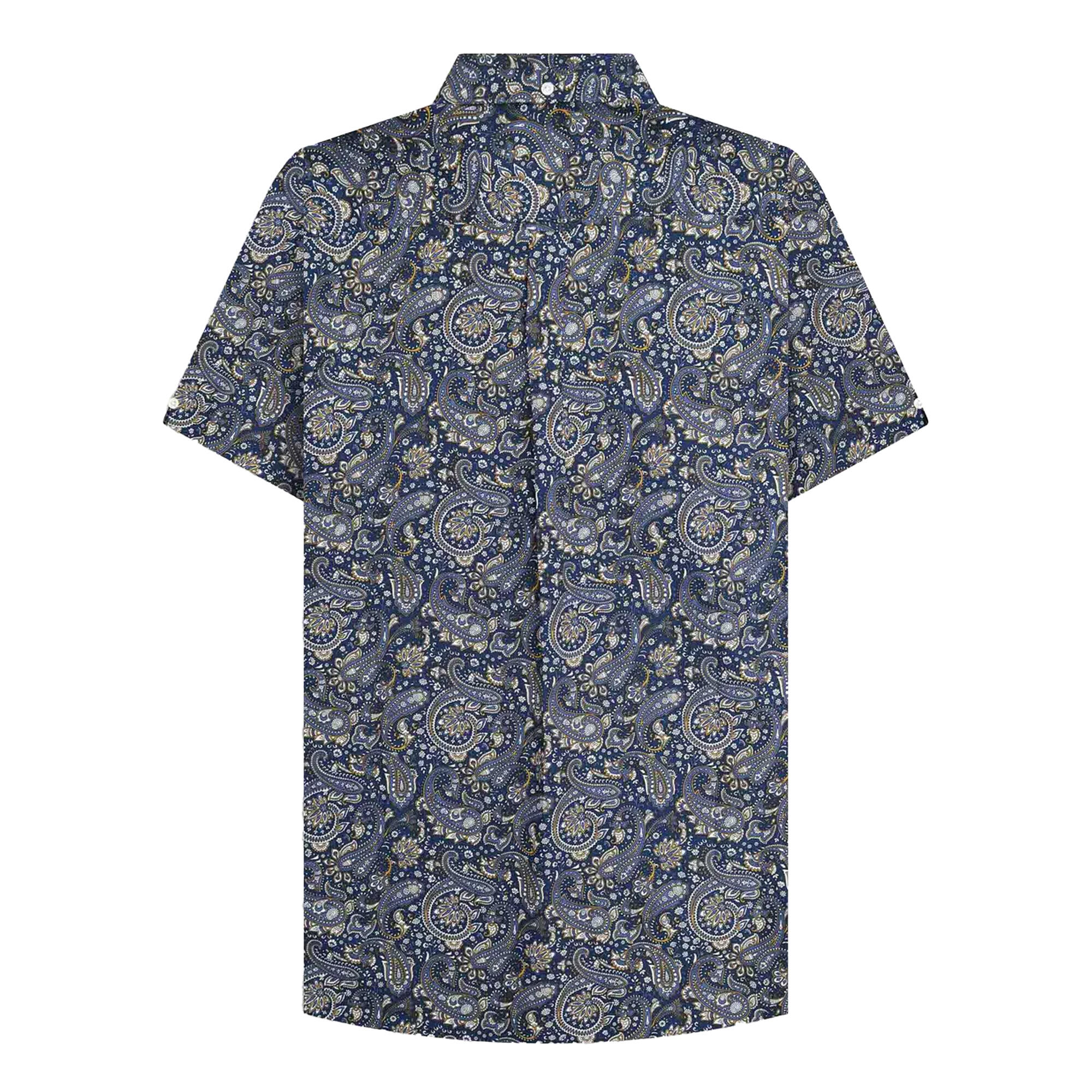Camicia Paisley Uomo Lambretta SS25 Blu Navy 3/3