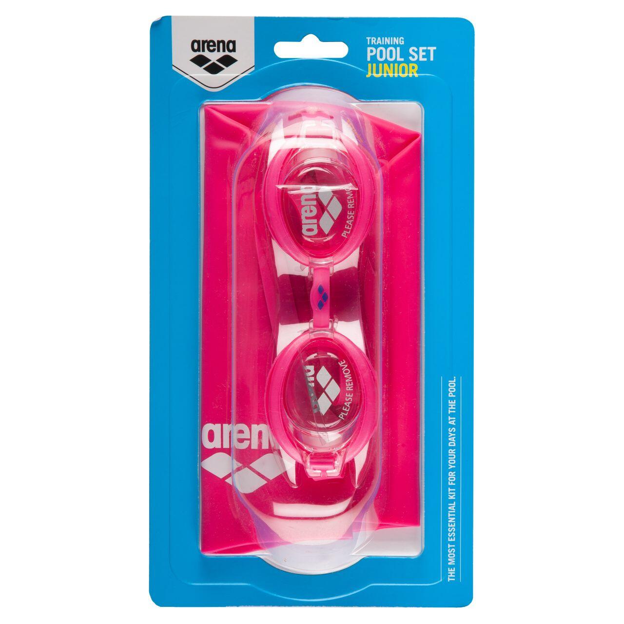 ARENA Set aus Badekappe und Schwimmbrille Arena Pool Set Junior