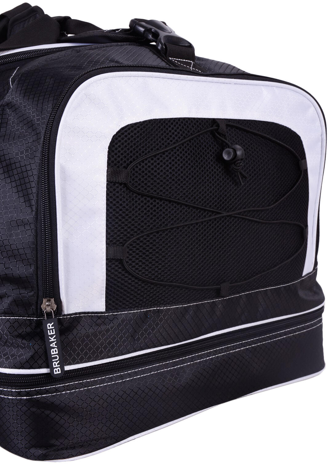 BRUBAKER Medium Base Sporttas 52L Weekendtas Zwart Wit 7/7