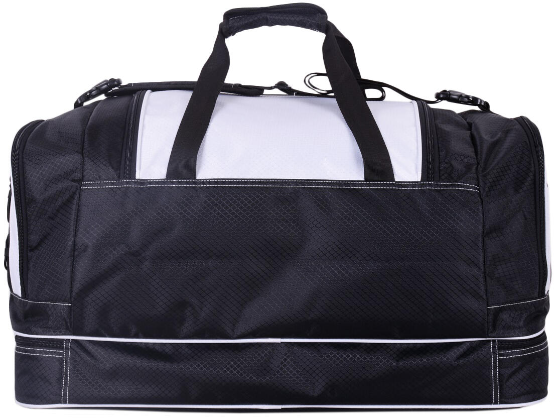 BRUBAKER Medium Base Sporttas 52L Weekendtas Zwart Wit 4/7