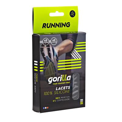 Elastische veters hardlopen optimaal comfort in silicone - fluorescerend oranje