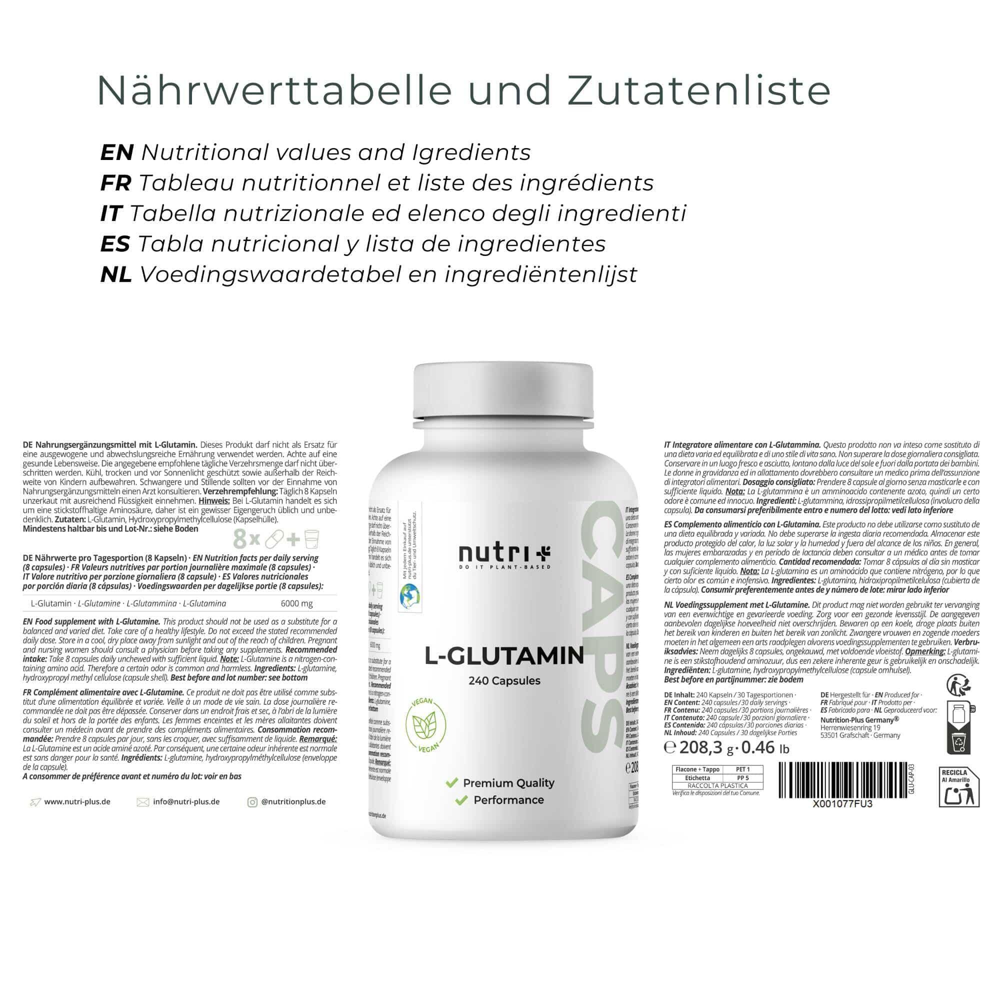 L-Glutamin 240 Kapseln 2/7