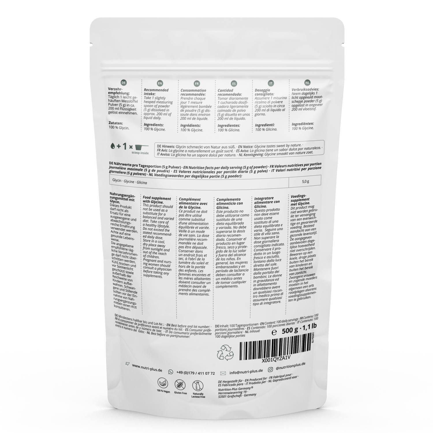 Glycin Pulver 500g 5/5