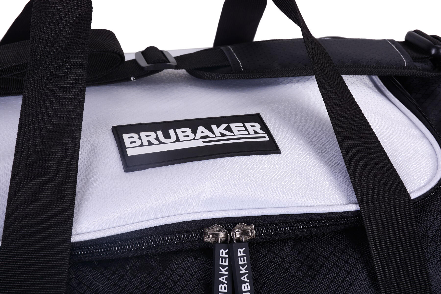 BRUBAKER Medium Base Sporttas 52L Weekendtas Zwart Wit 6/7