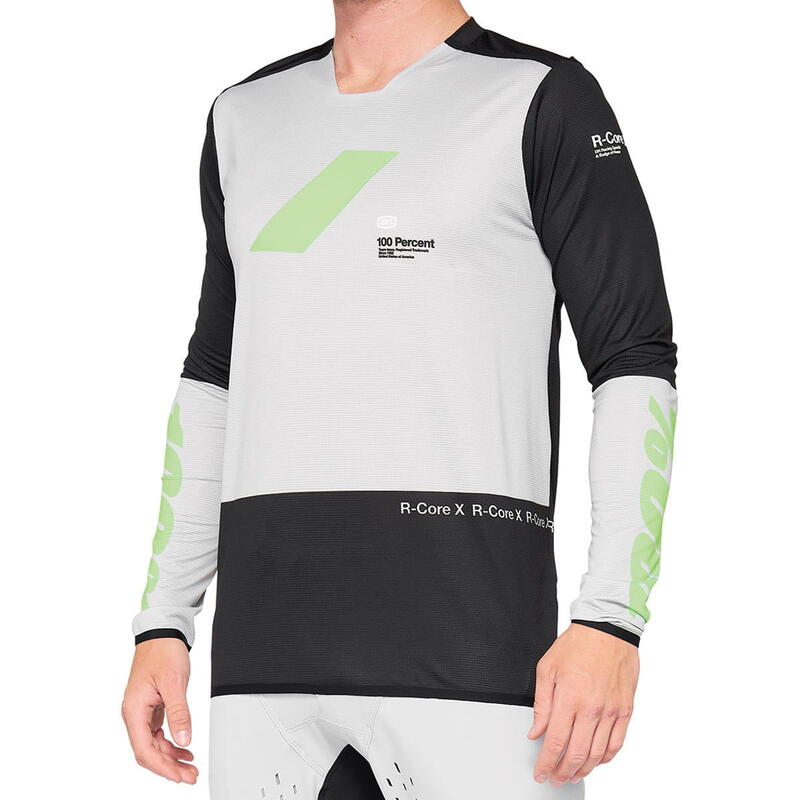 Maillot R-Core X - Maillot de manga larga - Vapor/Negro - Negro/Gris/Verde