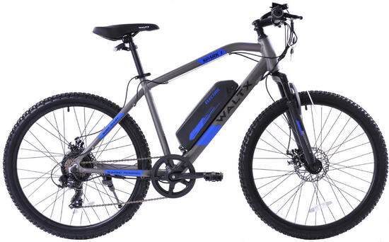 Rower elektryczny WALTX Spark 1 26 MTB unisex szaro-niebieski z baterią 7,8 Ah