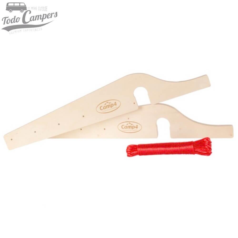 Tendedero de madera para asas de maniobra horizontales de caravanas 3/5