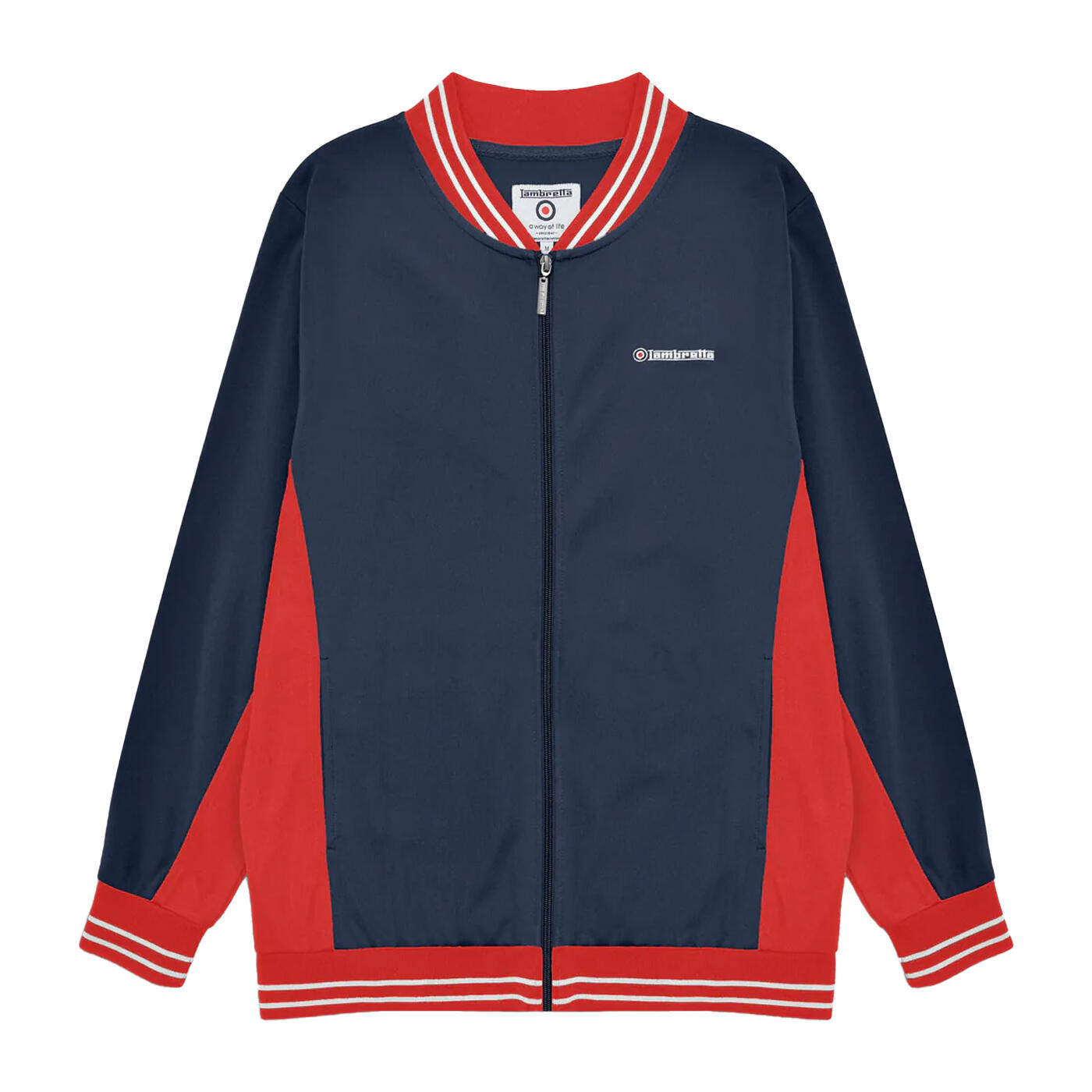 Mens Vintage Track Jacket (Navy/Red/White) | Decathlon