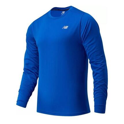 New Balance Core Run Langarmshirt Herren Blau