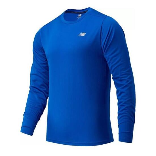 New Balance Core Run Langarmshirt Herren Blau