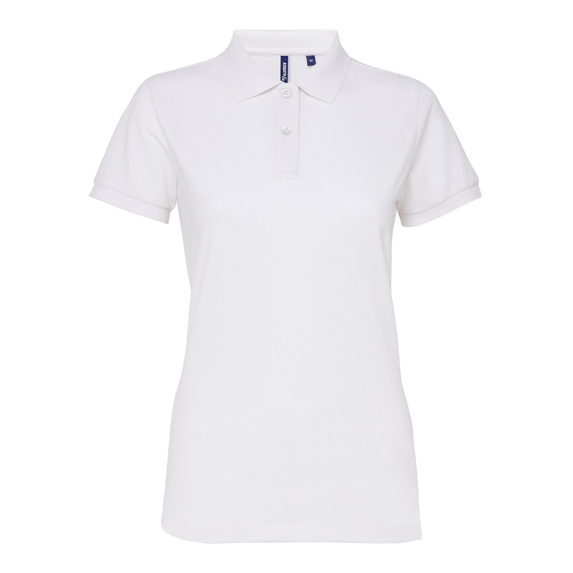 Polo Uni Manches Courtes Femme (Blanc) 2/2