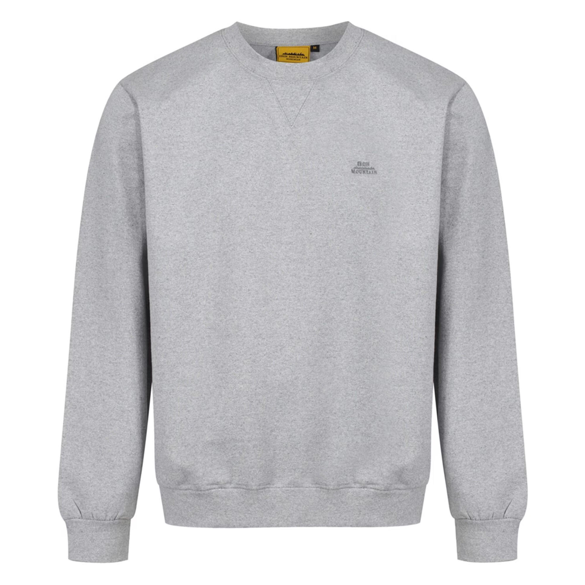 Sweatshirt Rundhalsausschnitt für Herren Hellgrau 2/4