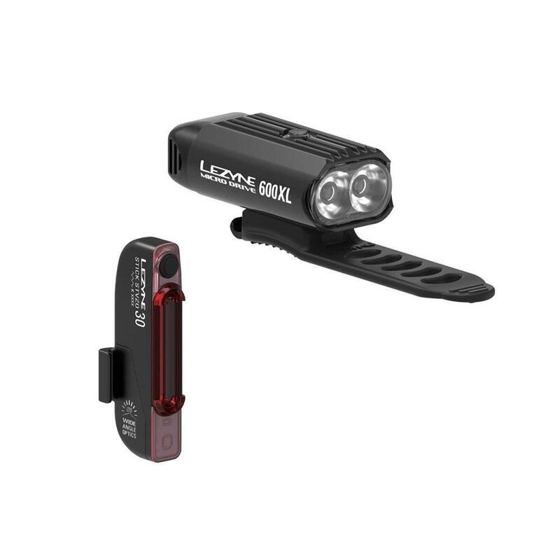 Éclairage Lezyne Micro 600 XL + stick