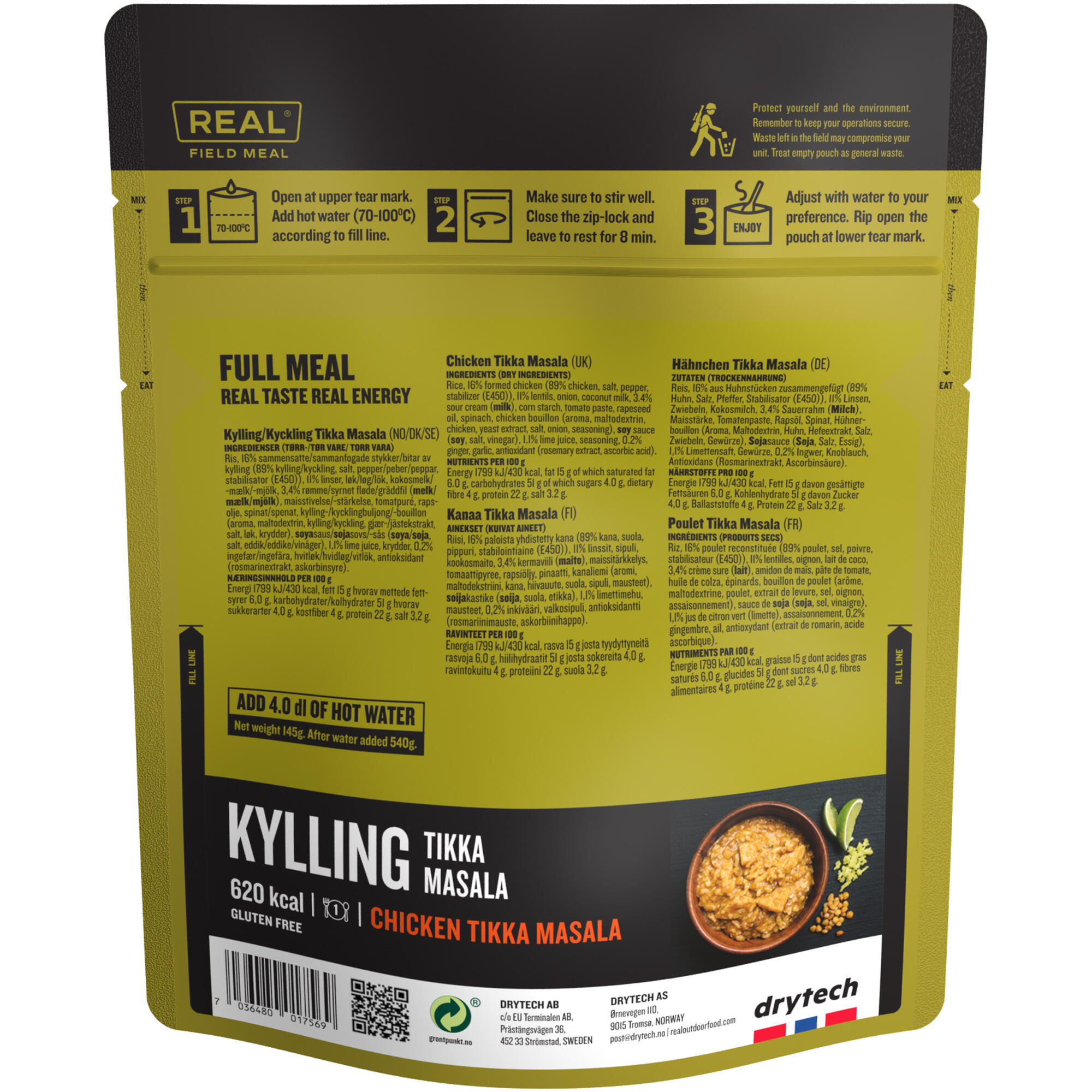 Żywność liofilizowana REAL FIELD MEAL Kurczak Tikka Masala 540 g 2/2