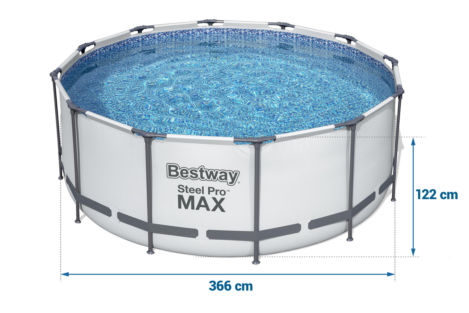 Basen stelażowy ogrodowy Bestway okrągły rodzinny 366x122 cm 7/7