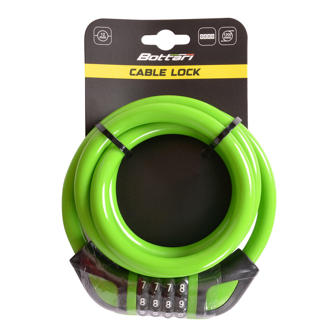 Zapięcie rowerowe na szyfr CYPHER R24, 12x1200mm, zielone 5/5