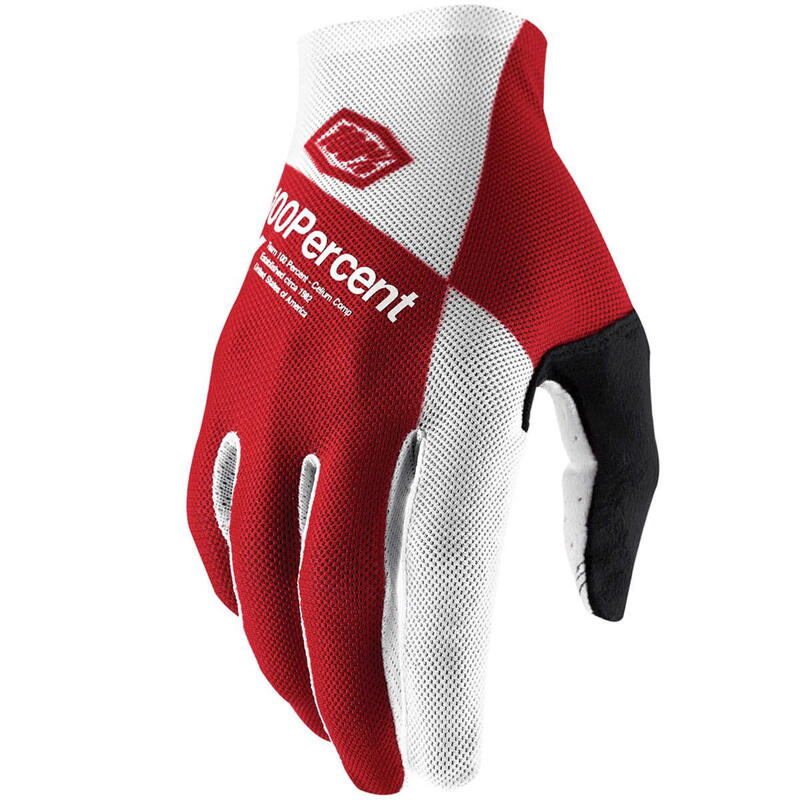 Gants de course 100% Ridecamp - rouge