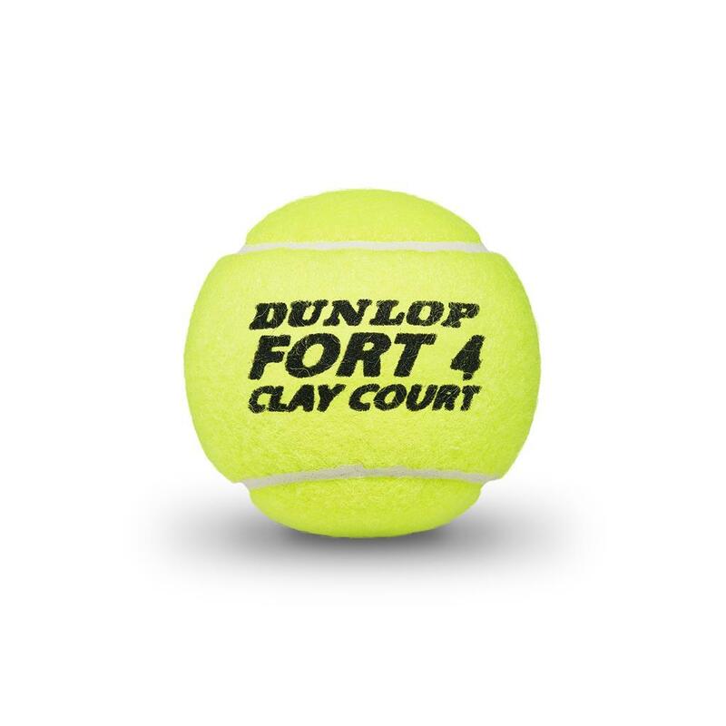 Balles de tennis Dunlop fort clay court 4tin (x4)