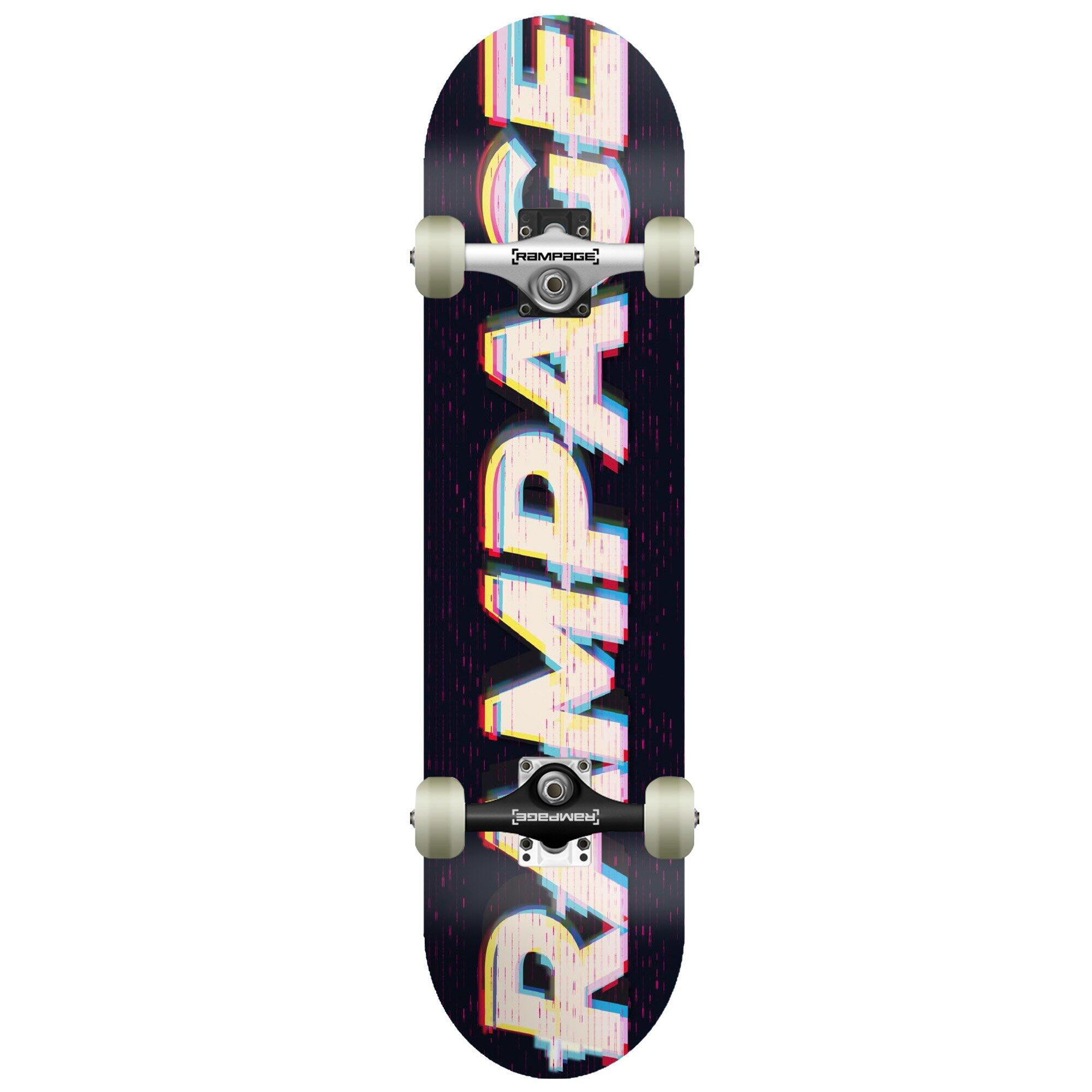 RAMPAGE Rampage Glitch Logo Complete Skateboard - 8"