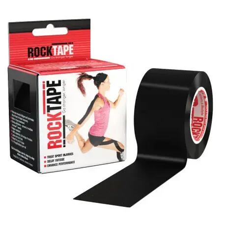 RockTape H2O Kinesiology Tape 5 cm x 5 m, Black, Water-Resistant