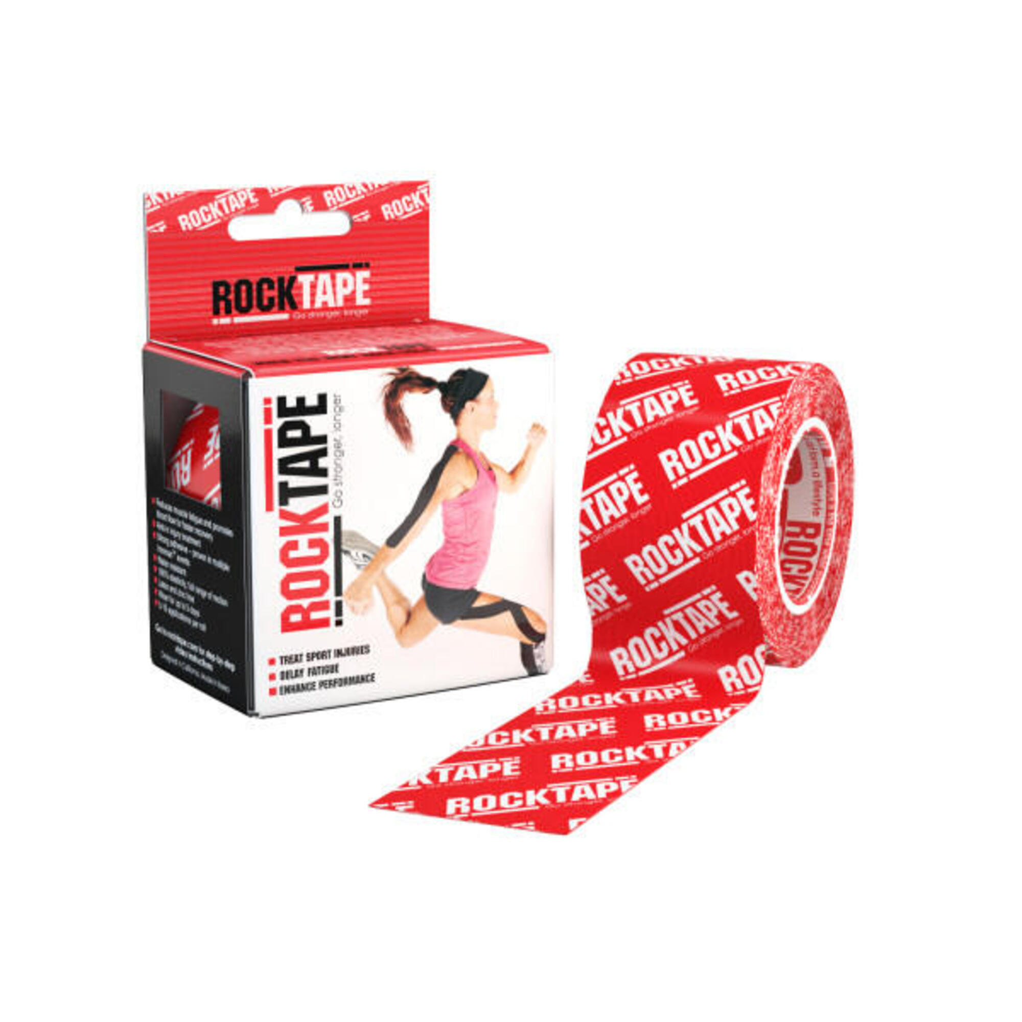 Rocktape - Bande De Kinésiologie Rocktape (5cm X 5m) Pour Athlètes - Beige - Bande De Kinésiologie - Beige|rouge - 5 M - Decathlon