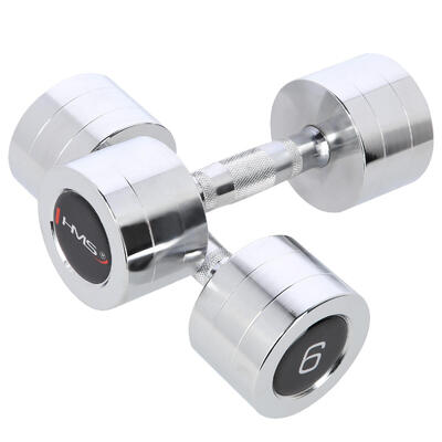 Chroom dumbbell set - 2 x 6 kg