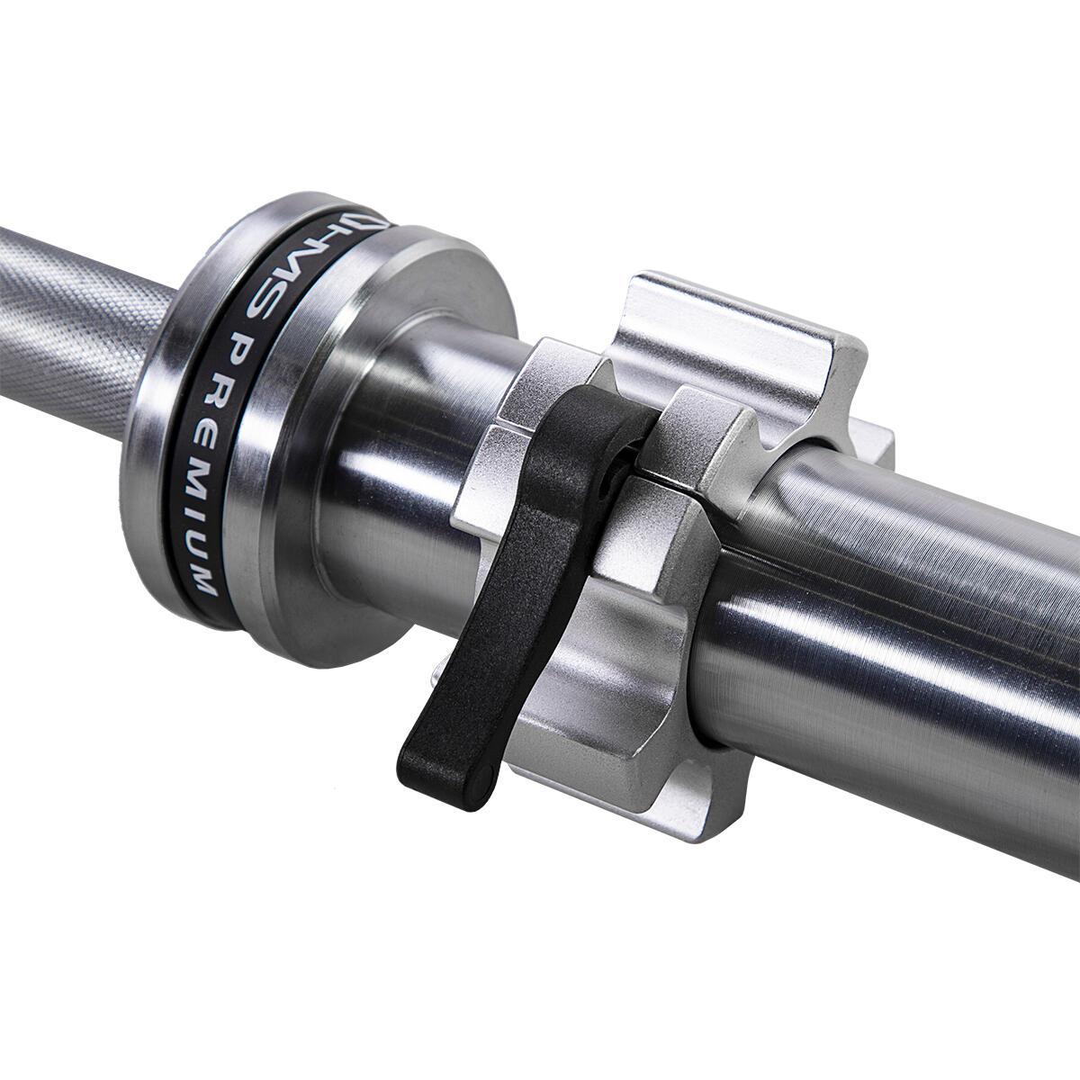 Gryf olimpijski 2200 mm GO901 + zaciski LOCK JAW ZG1500 SILVER HMS Premium 5/7