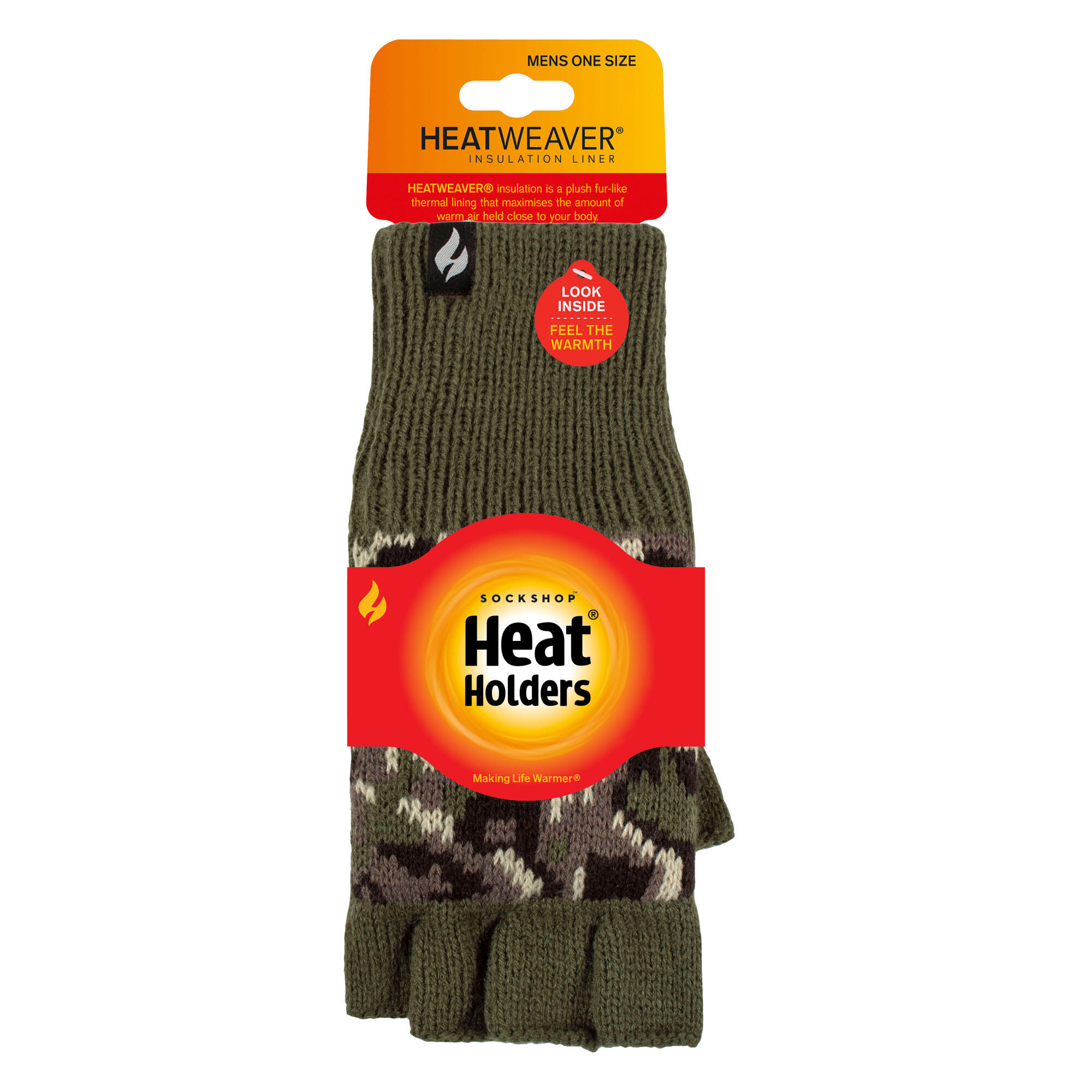 Heat Holders - Guanti lunghi con pompon per uomo per l'inverno 2/6