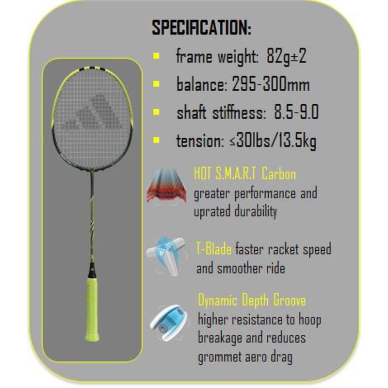 überschall F1.1 Blue Oxide G5 Strung with Racket Sack